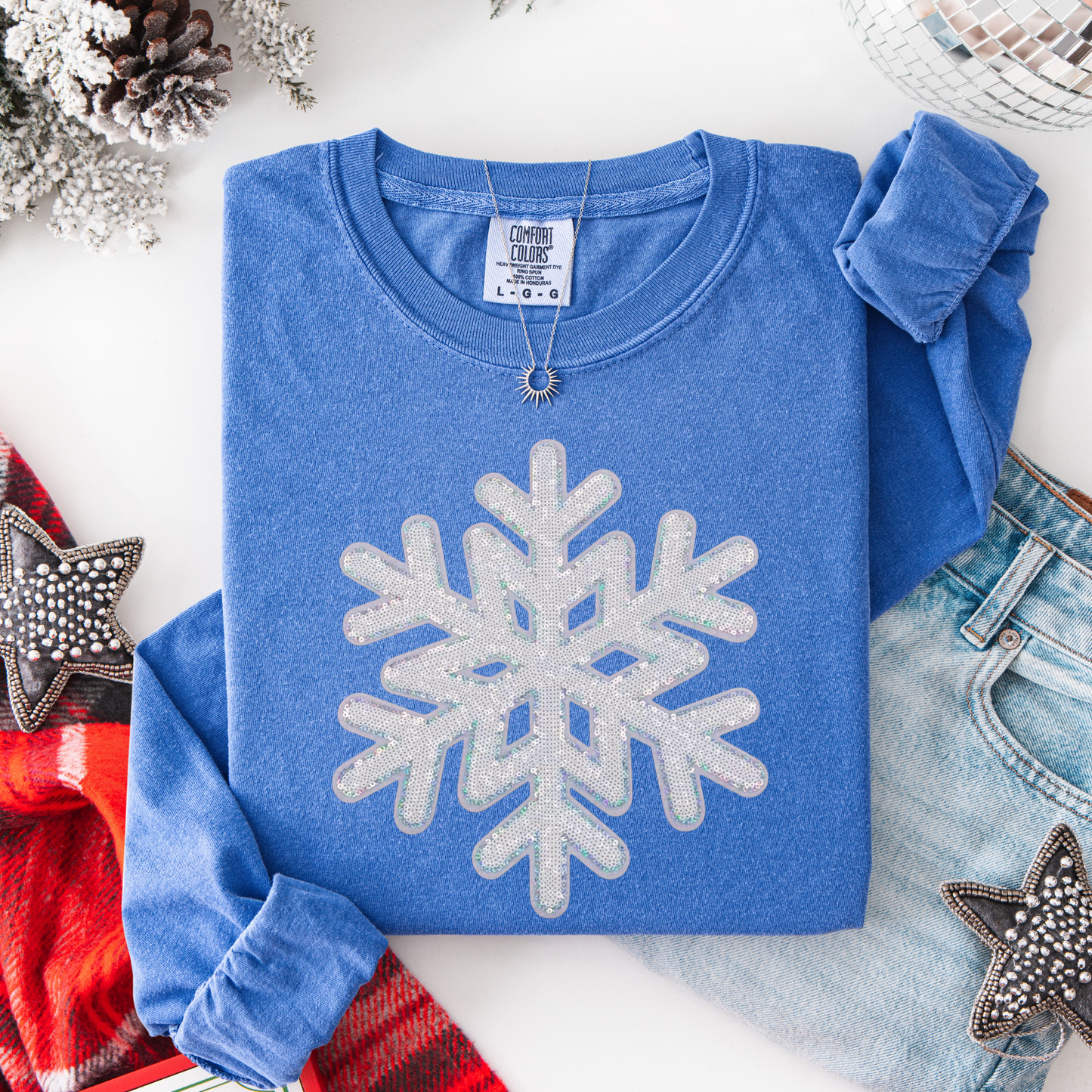 Snowflake REAL Sequin Patch