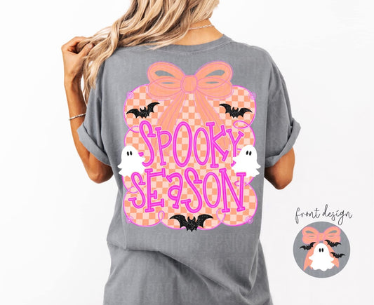 Spooky Season Checkered Set (pink/orange)