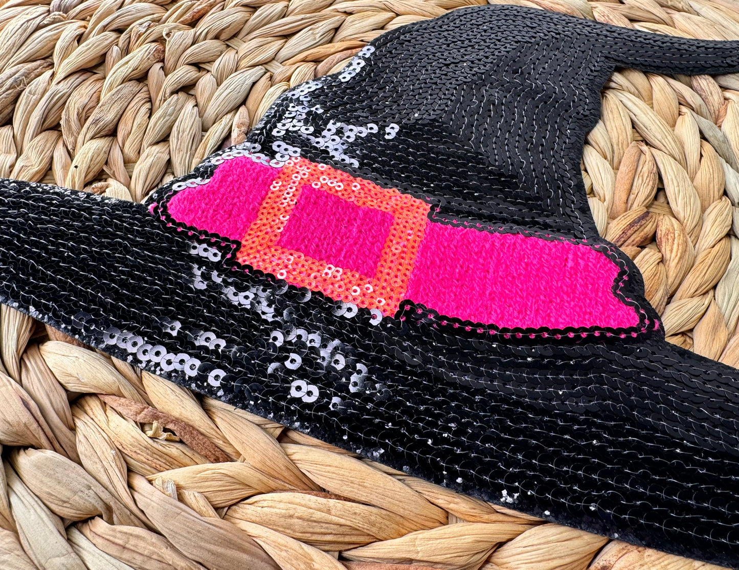 Witch Hat Real Sequin Patch