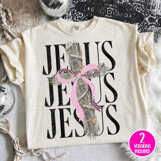 Jesus Camo Bow Cross