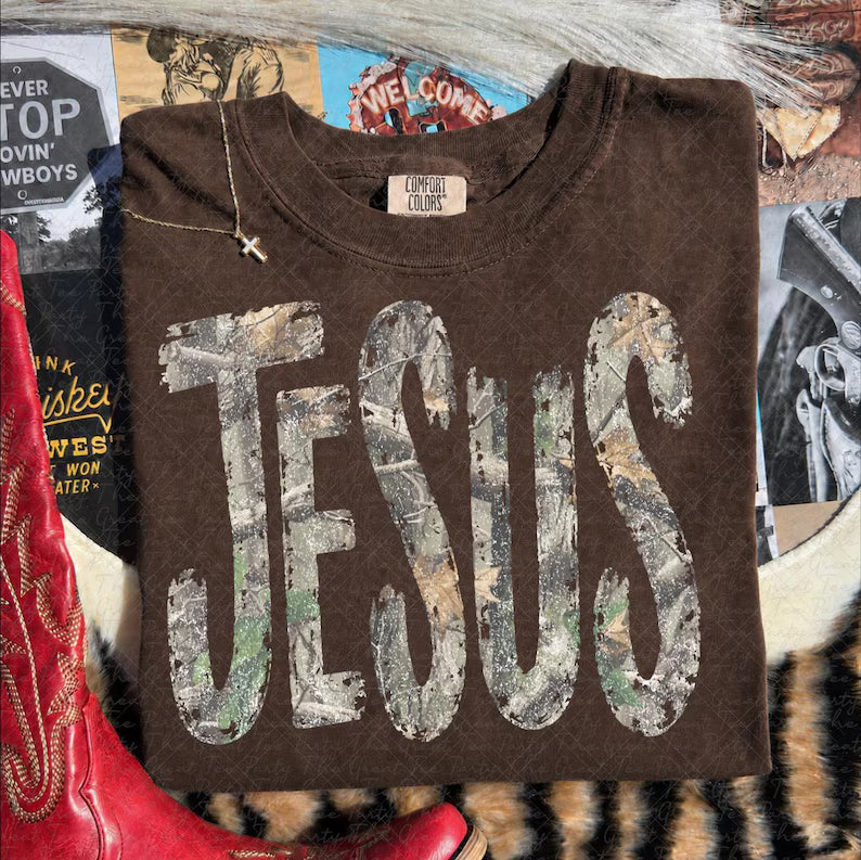 Jesus Camo Distressed