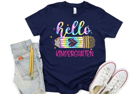 Hello Kindergarten Tie Dye