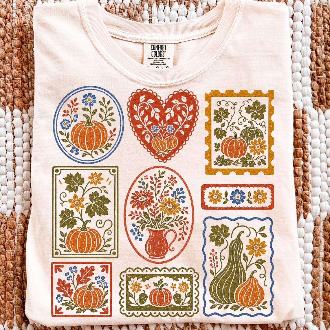 Linocut Autumn Stamp