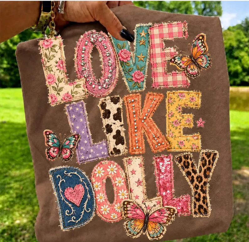 Love Like Dolly Faux Embroidery