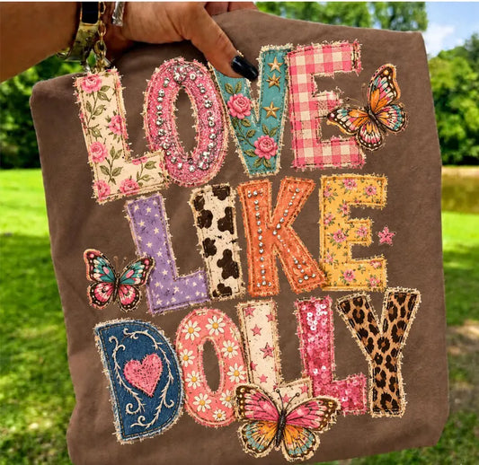 Love Like Dolly Faux Embroidery