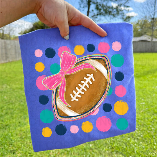 Polka Dot Football Bow