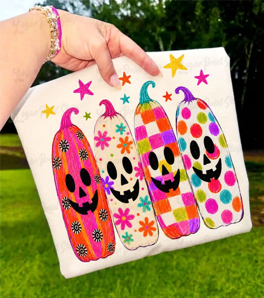 Preppy Colorful Pumpkin