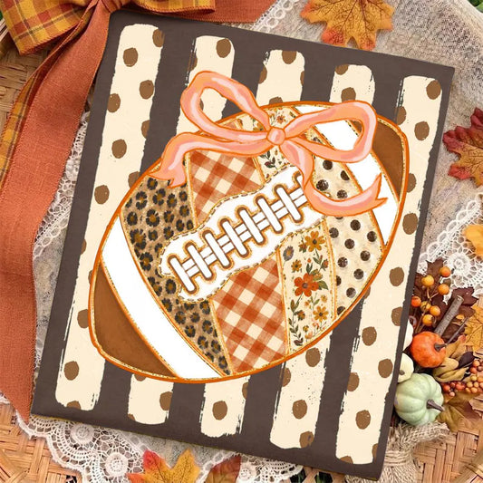 Preppy Floral Fall Football