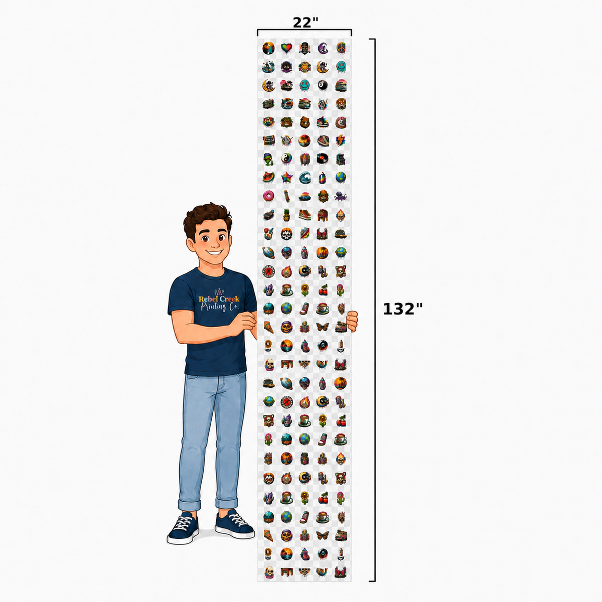 22" Wide Custom DTF Gang Sheet Builder