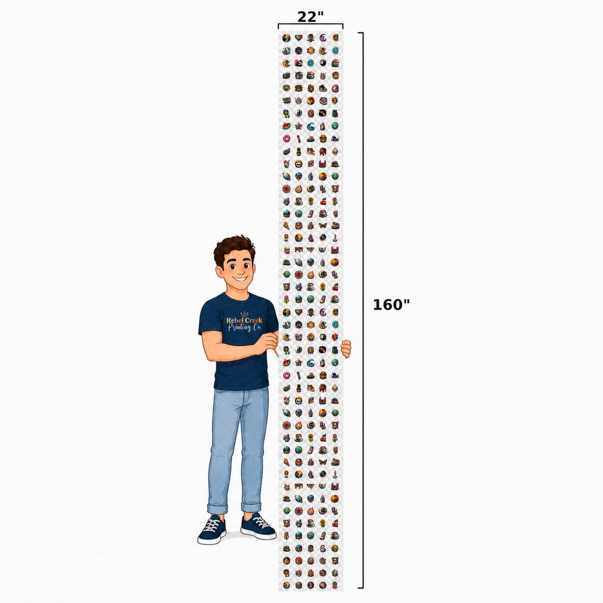 22" Wide Custom DTF Gang Sheet Builder