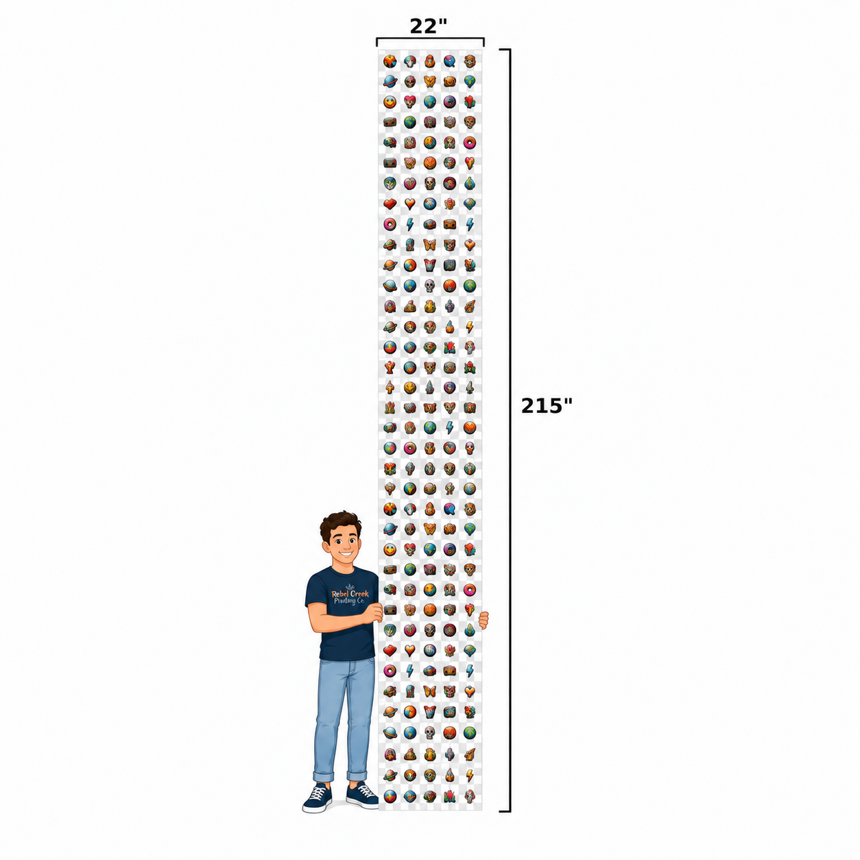 22" Wide Custom DTF Gang Sheet Builder