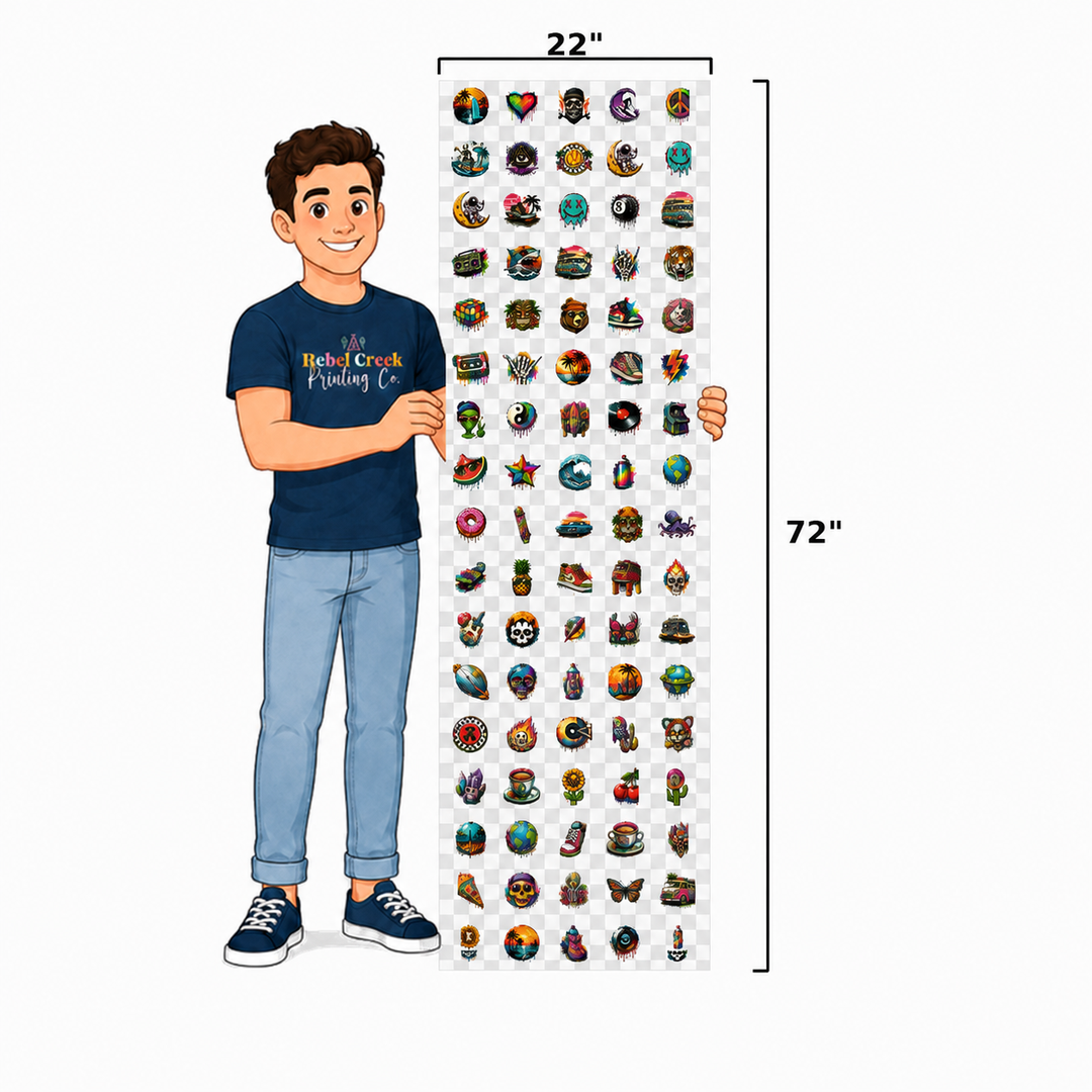 22" Wide Custom DTF Gang Sheet Builder
