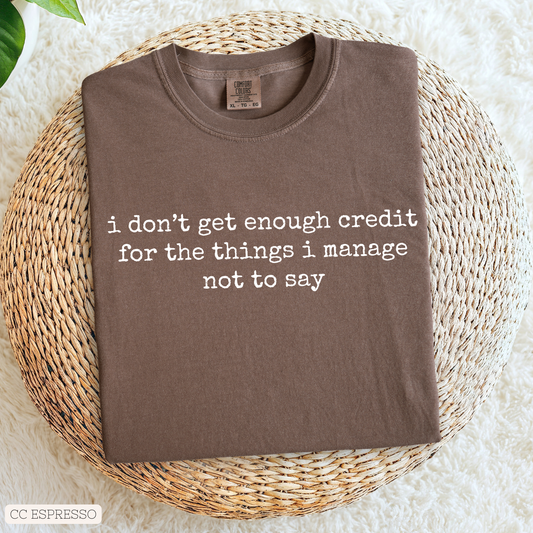 Things I Manage Not To Say