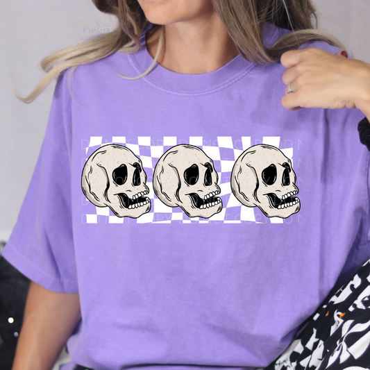 Skelly Trio Checkered (white