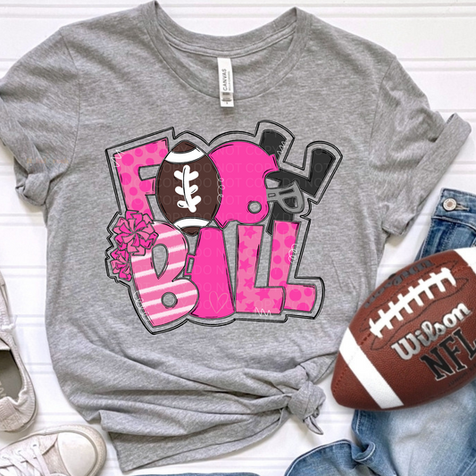 Football Art Collage (pink)