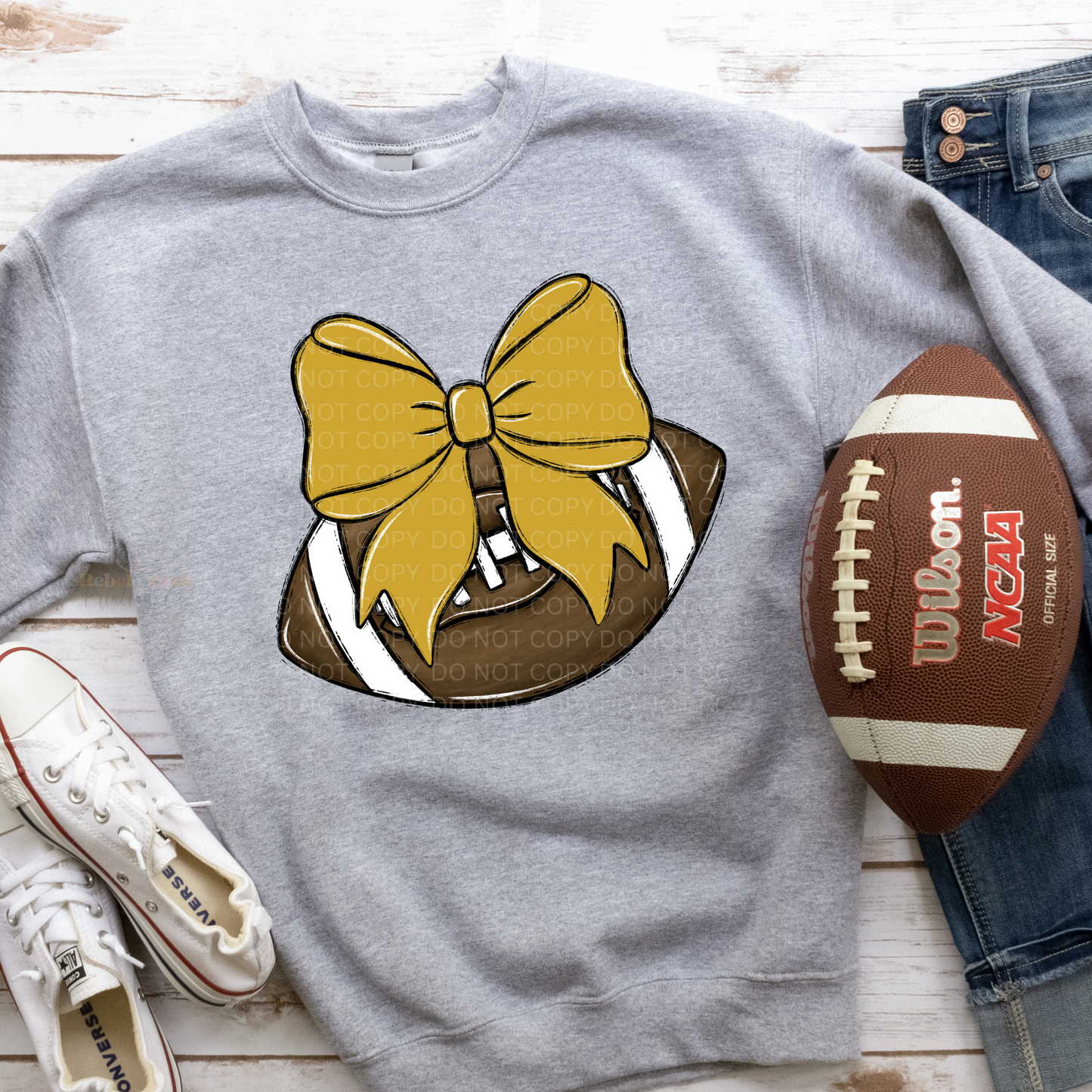 Football Bow (gold)