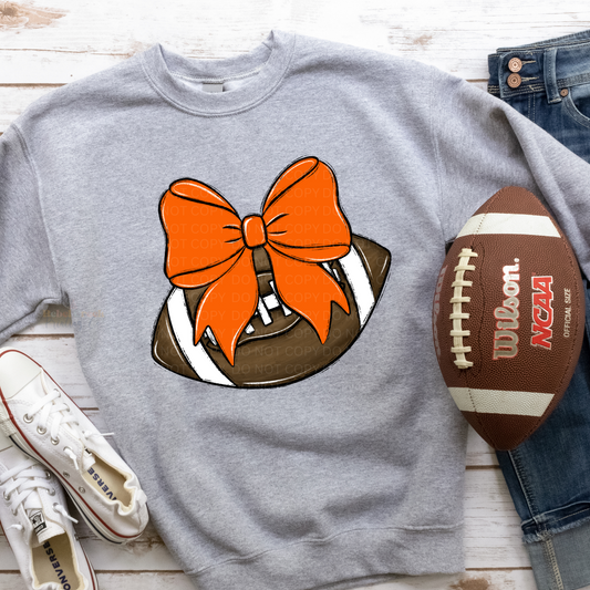 Football Bow (orange)