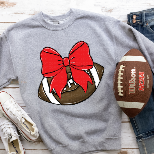 Football Bow (red)