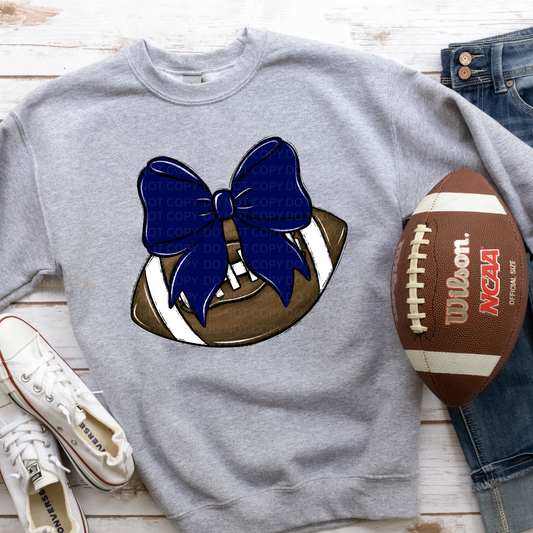 Football Bow (navy)