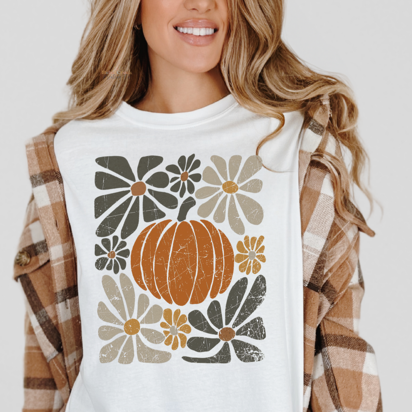 Boho Floral Pumpkin