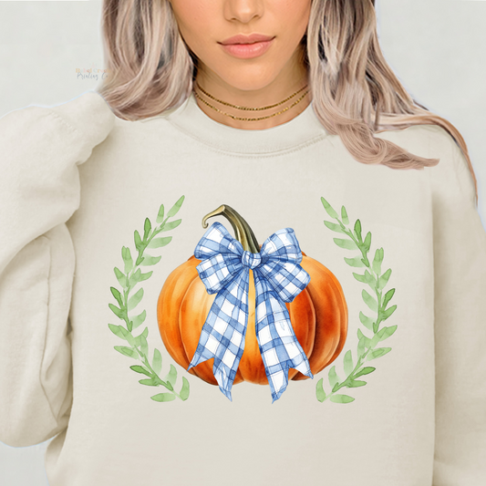 Blue Check Pumpkin