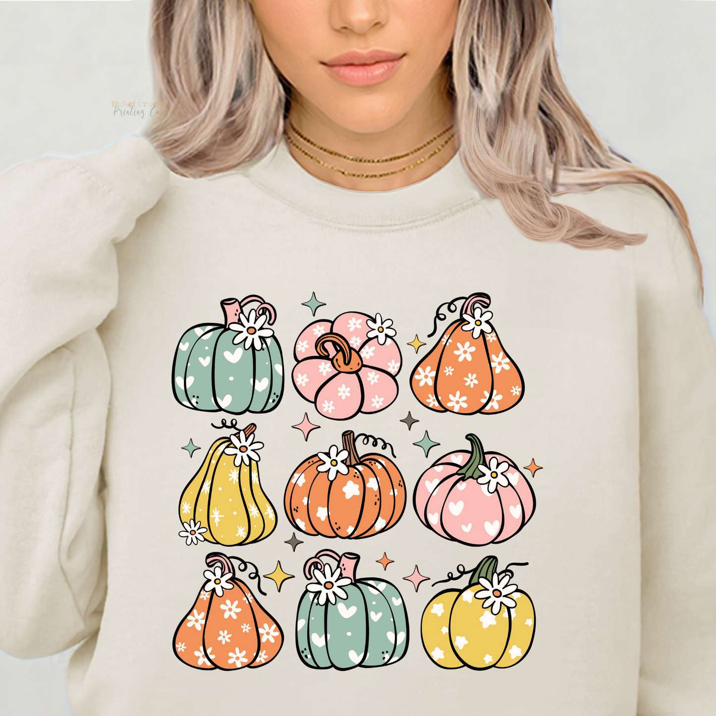 Floral Colorful Pumpkin