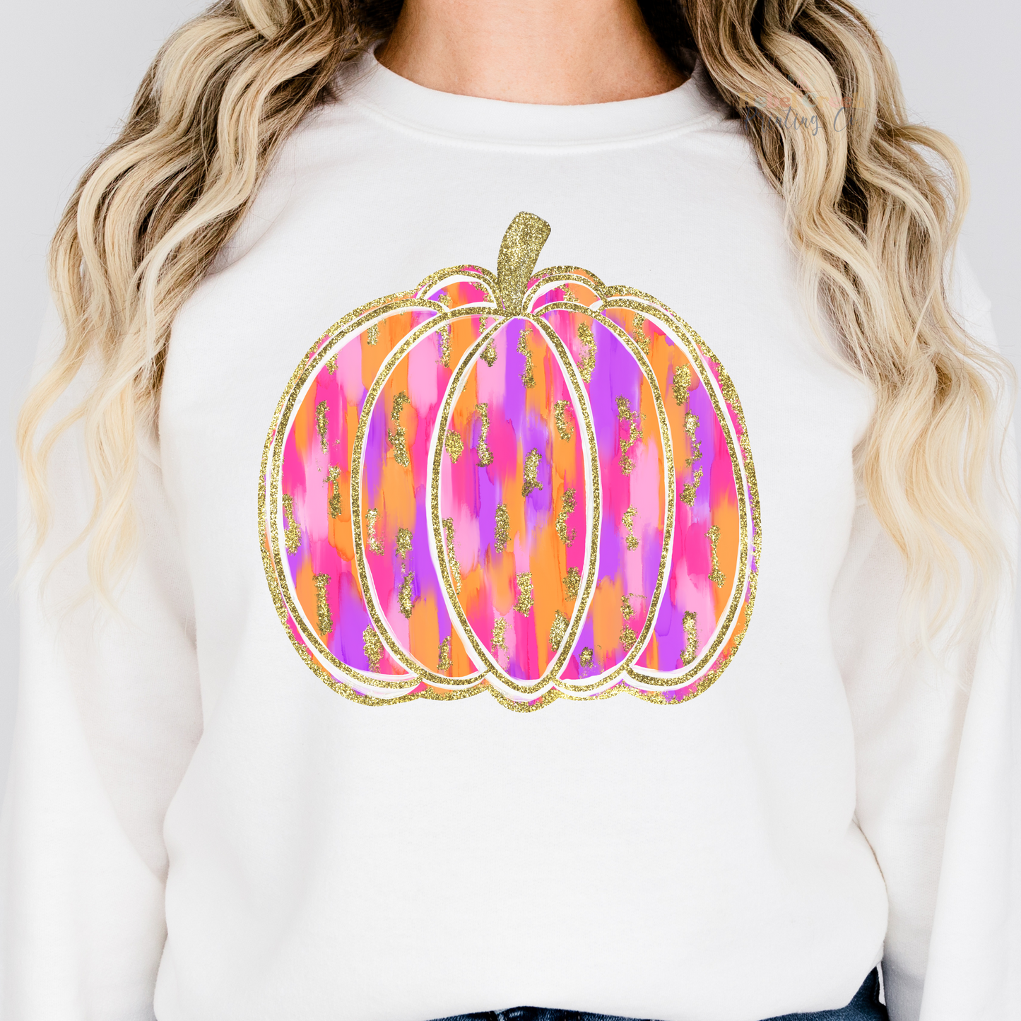 Brushstroke Glitter Pumpkin