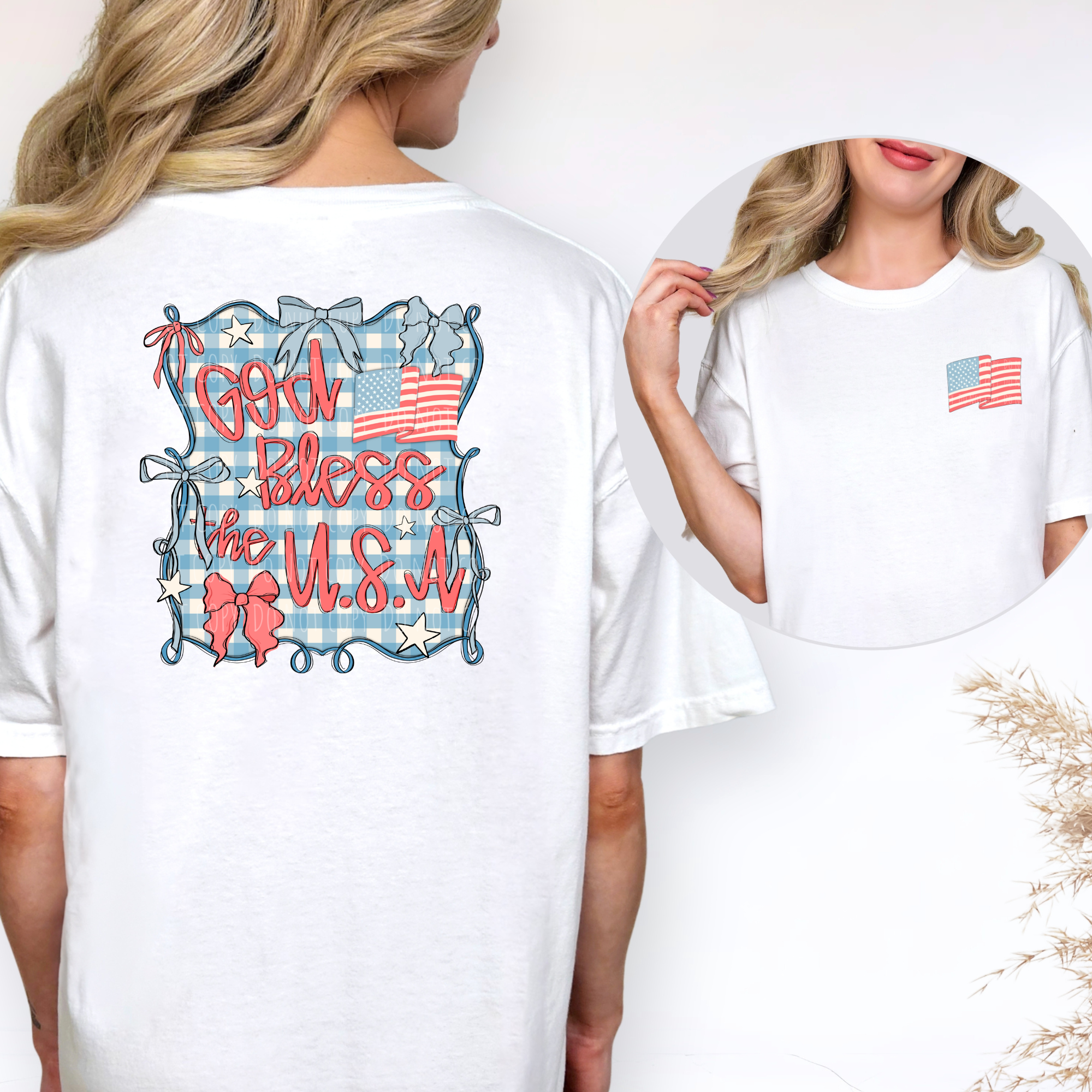 God Bless The USA Front and Back – Rebel Creek Printing