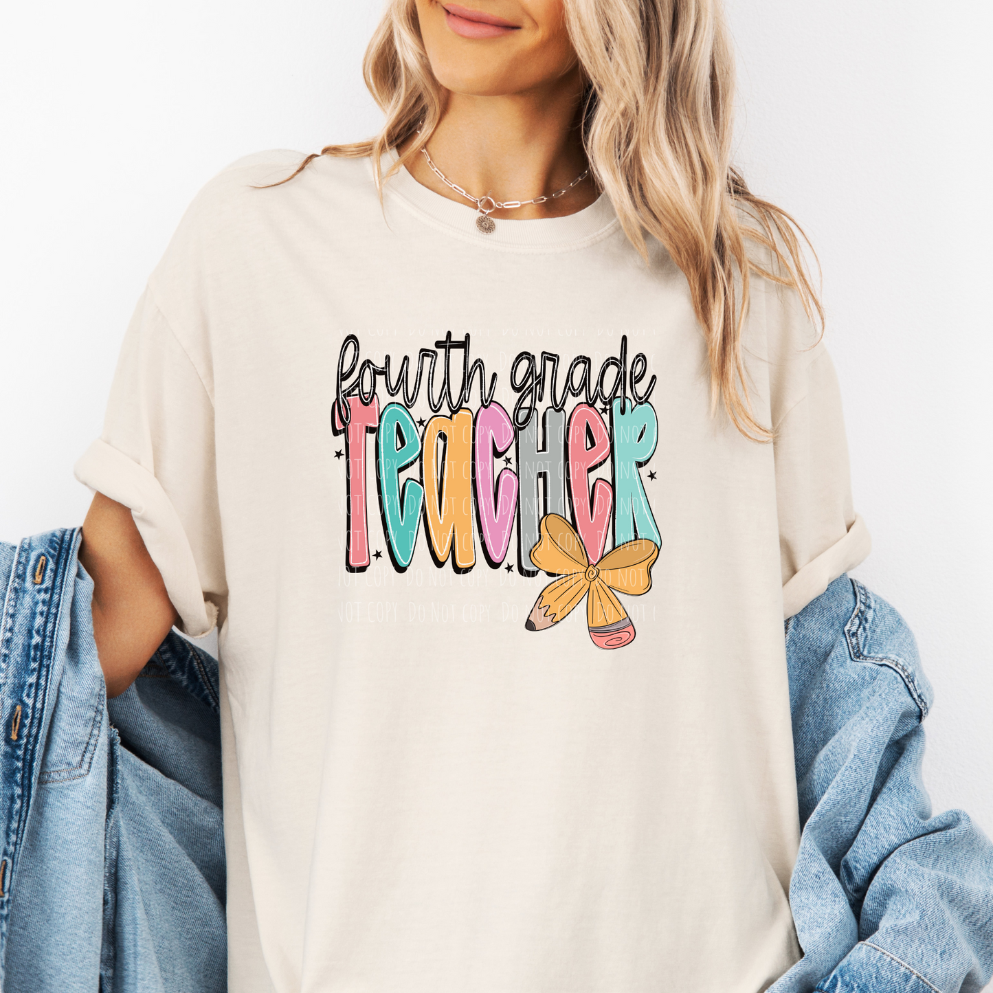 Fourth Grade Teacher Bow Pencil