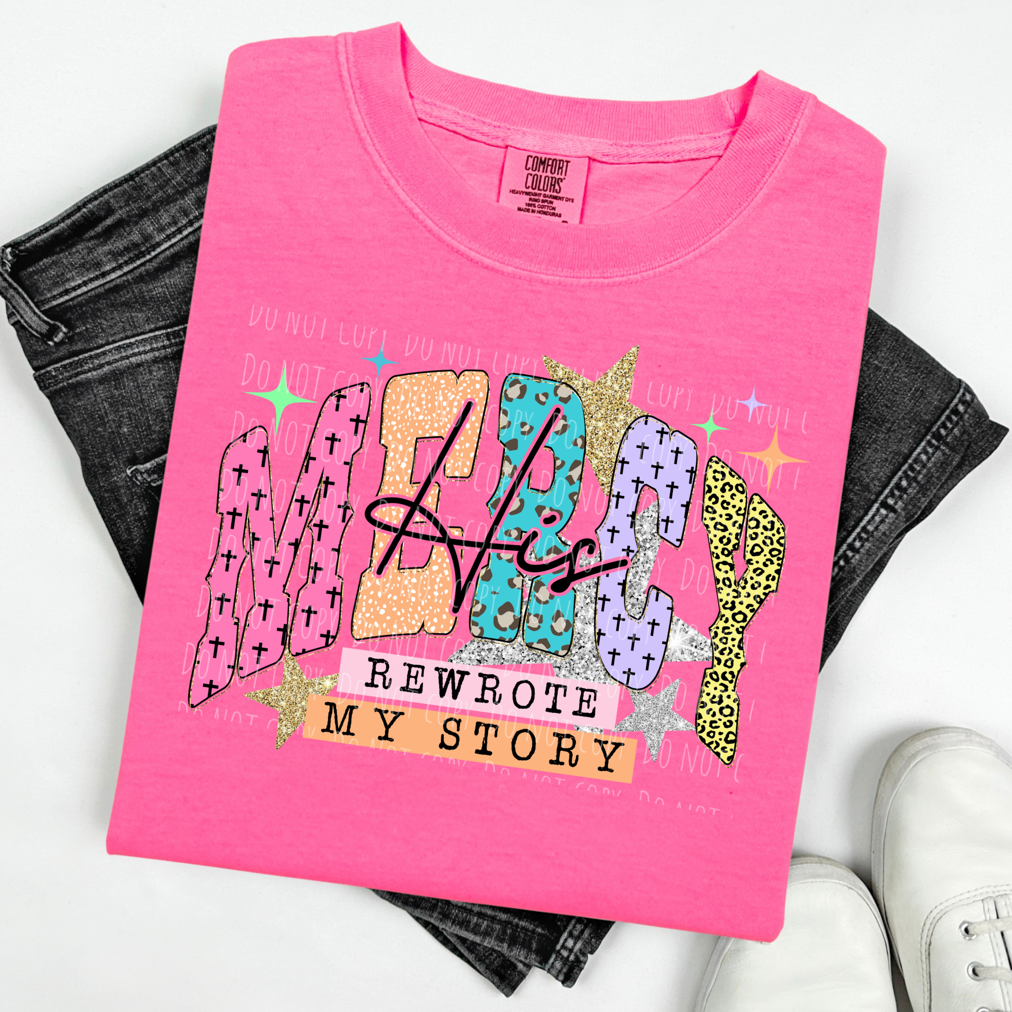 Mercy Rewrote My Story Colorful – Rebel Creek Printing