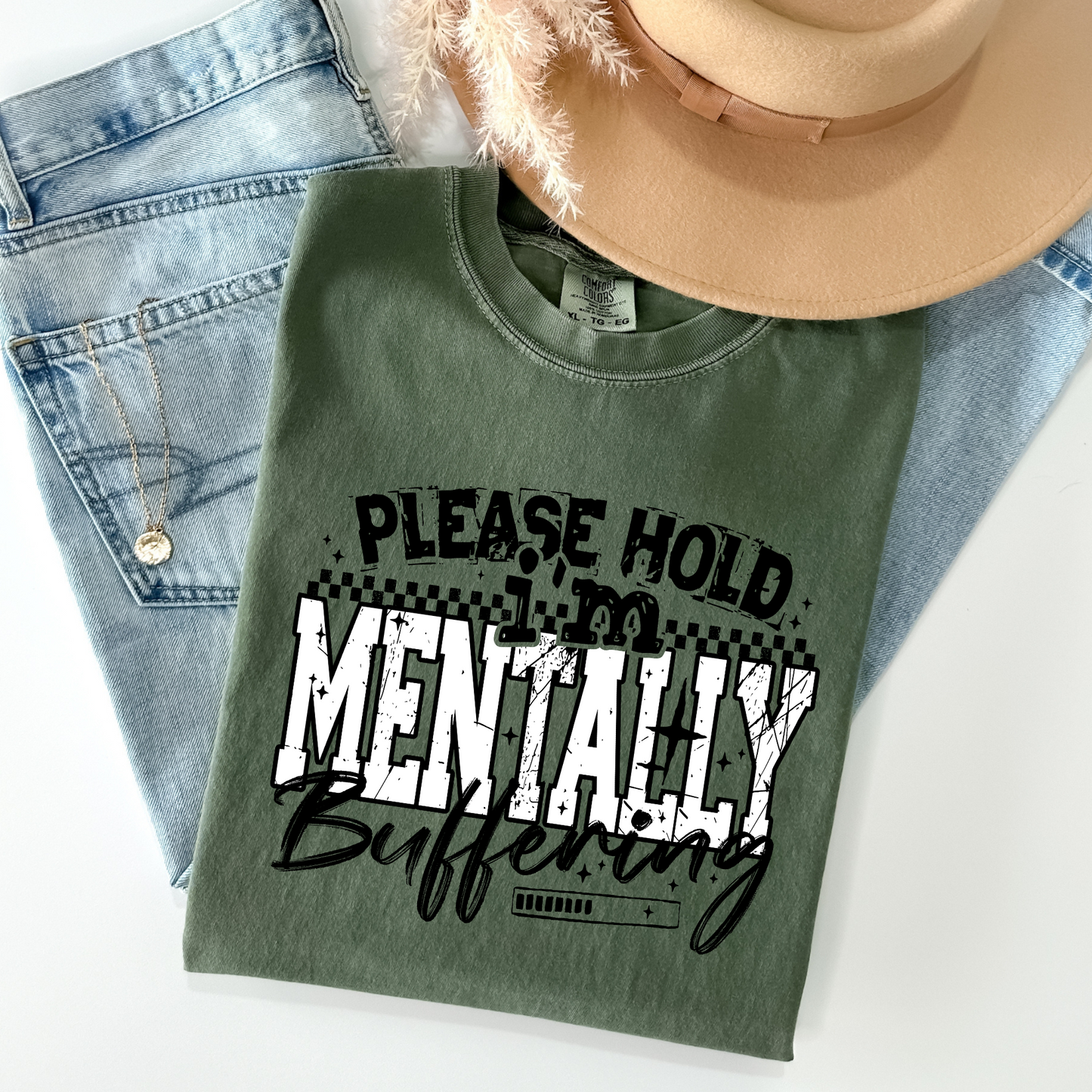 Mentally Buffering (black/white)