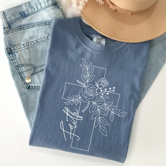 Faith Floral Cross
