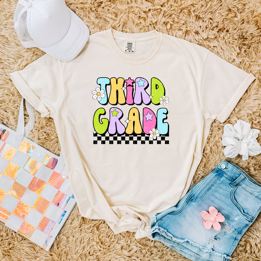 Third Grade Retro Checkered
