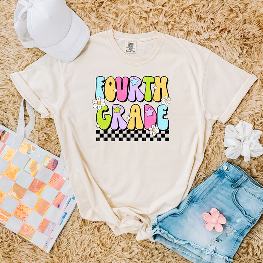 Fourth Grade Retro Checkered