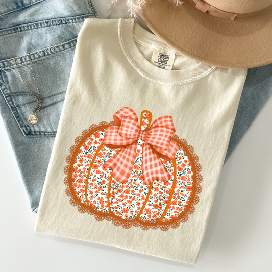 Orange Floral Pumpkin