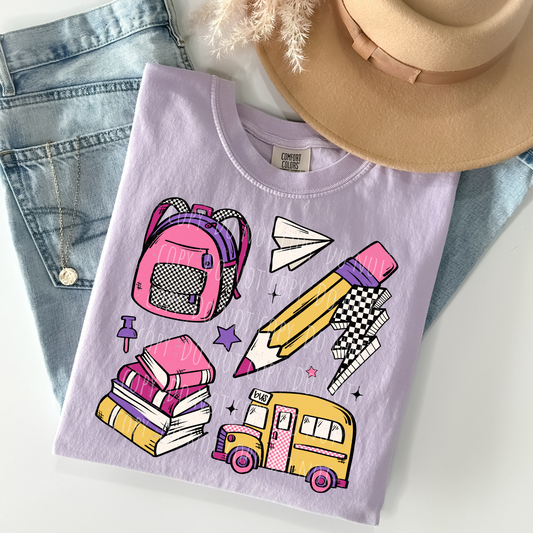 Retro Back To School Collage