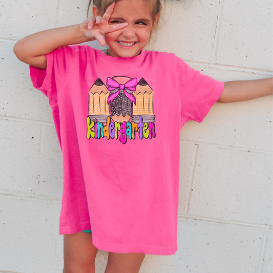 Kindergarten Checkered Pencil (colorful)