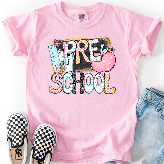 Pre School Chalkboard Apple Collage