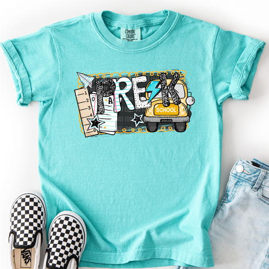Pre-K Chalkboard Bus Collage