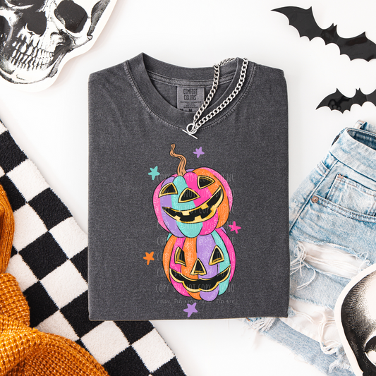 Colorful Jack O Lantern Stacked