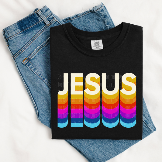 Jesus Retro Stacked
