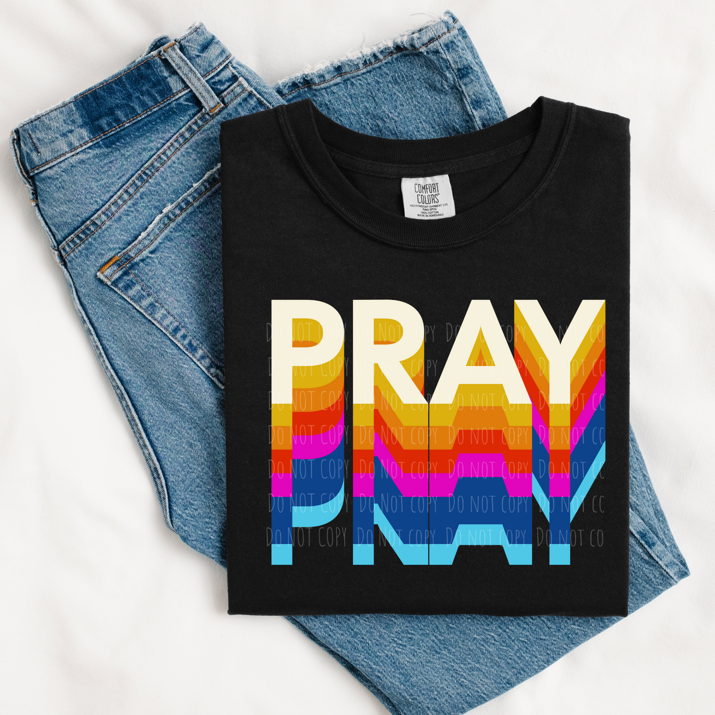 Pray Retro Stacked