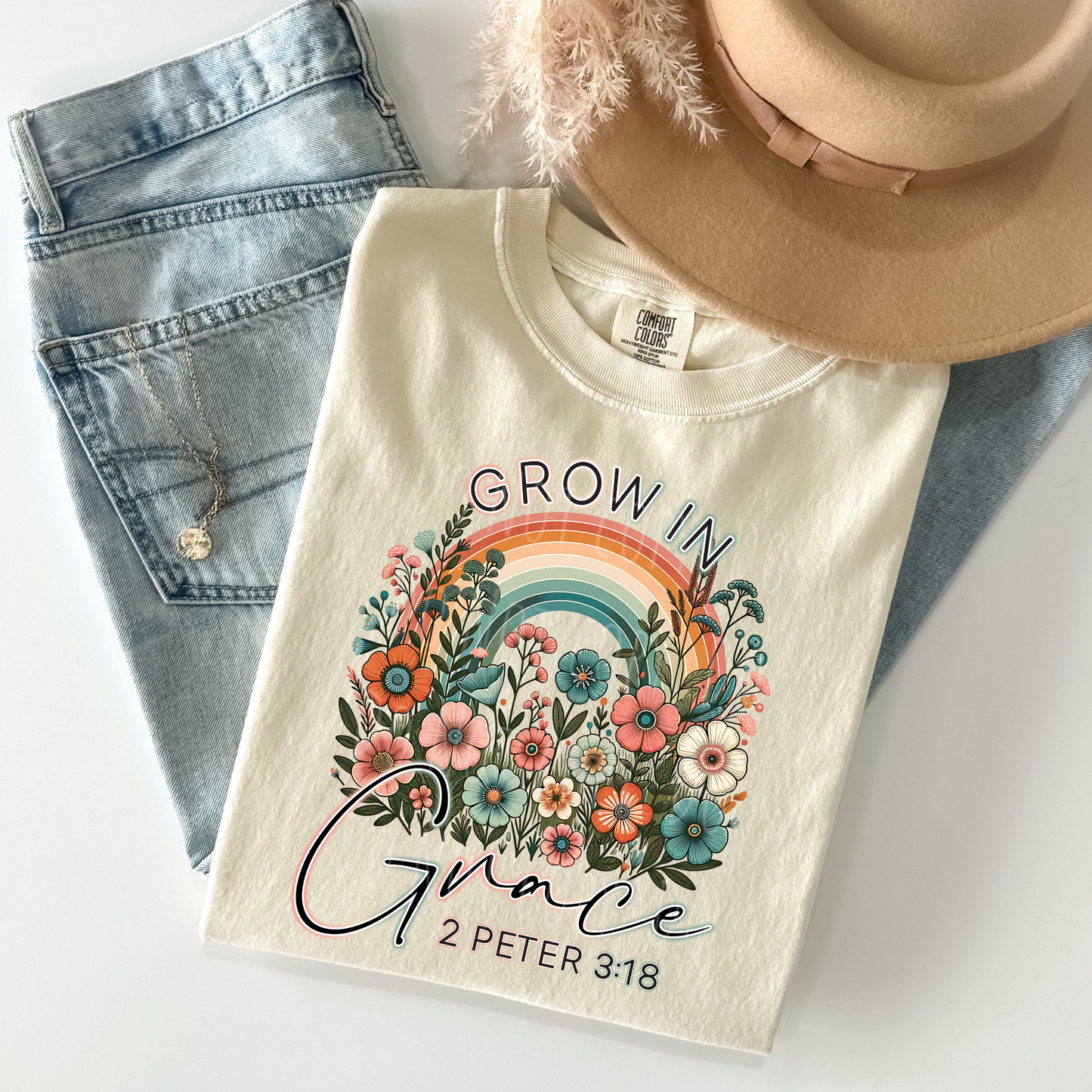 Grow In Grace Floral Rainbow