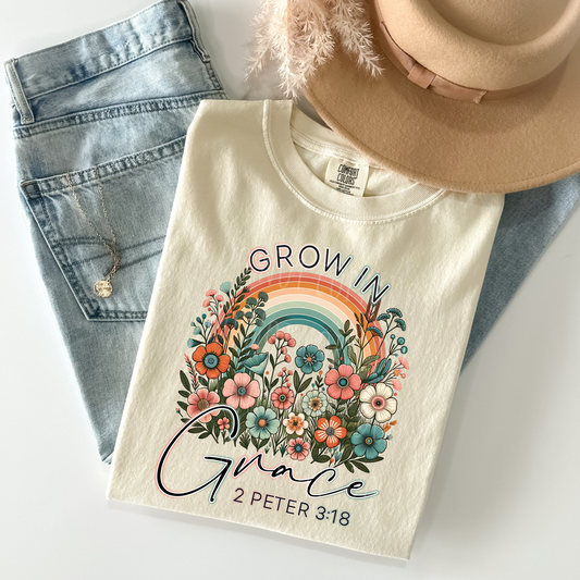 Grow In Grace Floral Rainbow