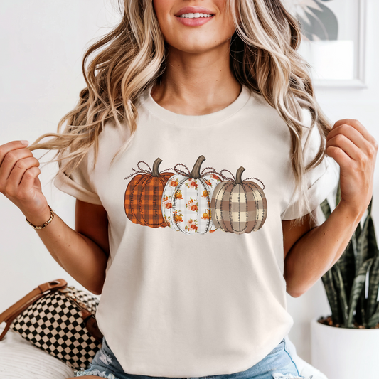 Faux Flannel Pumpkin Trio