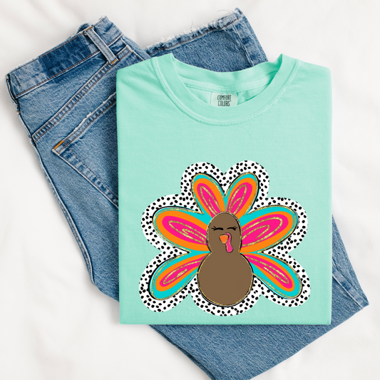 Colorful Brushstroke Dotted Turkey