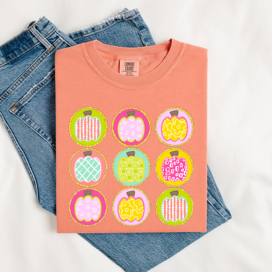 Cutesy Circle Pumpkin Collage