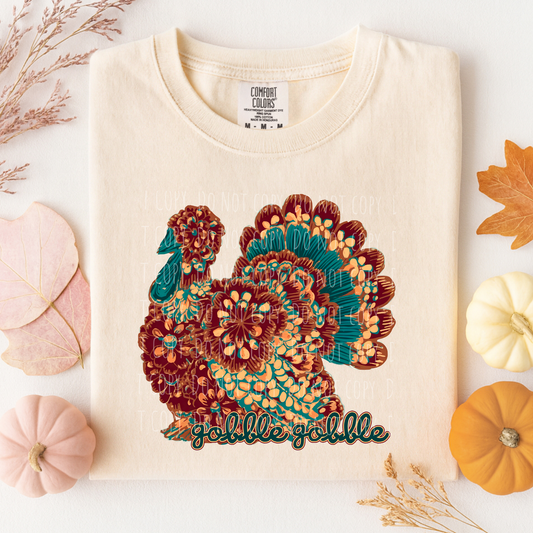 Gobble Gobble Floral Turkey