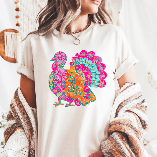 Bright Floral Turkey
