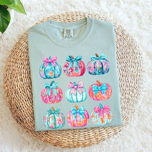 Painted Floral Pumpkin Collage